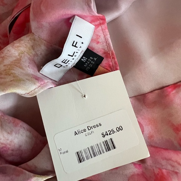 BRAND NWT SILK Delfi Collective Pink Alice Dress - Picture 2 of 10